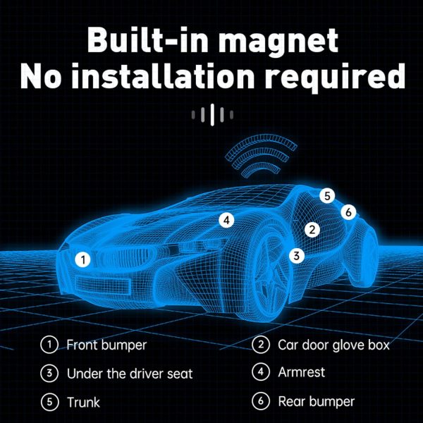 【2025 New】 Mini GPS Tracker for Vehicles No Subscription Required/No Monthly Fee Car GPS Tracker Portable Real Time Magnetic GPS Tracking Device Full Global Coverage - Image 6