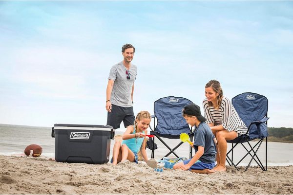 Coleman Portable Camping Chair with 4-Can Cooler - Perfect for Camping, Tailgates, Beach, Sports and More - Image 2