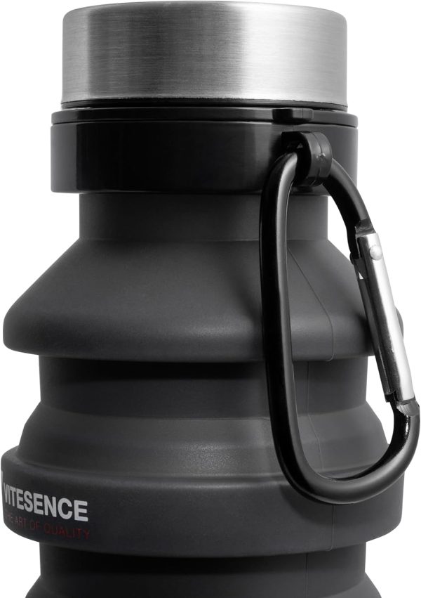 collapsible Water Bottle | Safe and Eco-friendly Materials | Suitable for cold and warm water | Flexible Design perfect for camping and travel | 100% Food grade silicone - Image 3