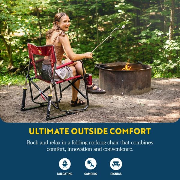 GCI Outdoor Freestyle Rocker Outdoor Rocking Chair with Beverage Holder - Image 3