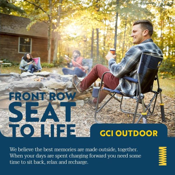 GCI Outdoor Freestyle Rocker Outdoor Rocking Chair with Beverage Holder - Image 6