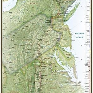 National Geographic Appalachian Trail Wall Map in gift box (18 x 48 in) (National Geographic Reference Map)
