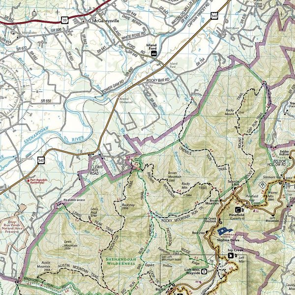 Shenandoah National Park Map (National Geographic Trails Illustrated Map, 228) - Image 3