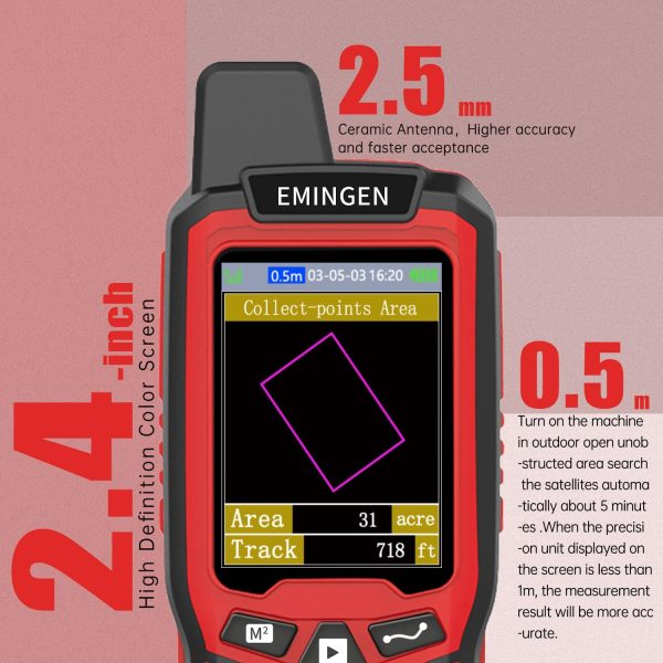 ZL180 Handheld GPS for Surveying, High Precision Rugged Land Surveying Equipment for Ranches, Garden, Farmland and Parking Area Distance Measurement - Image 7
